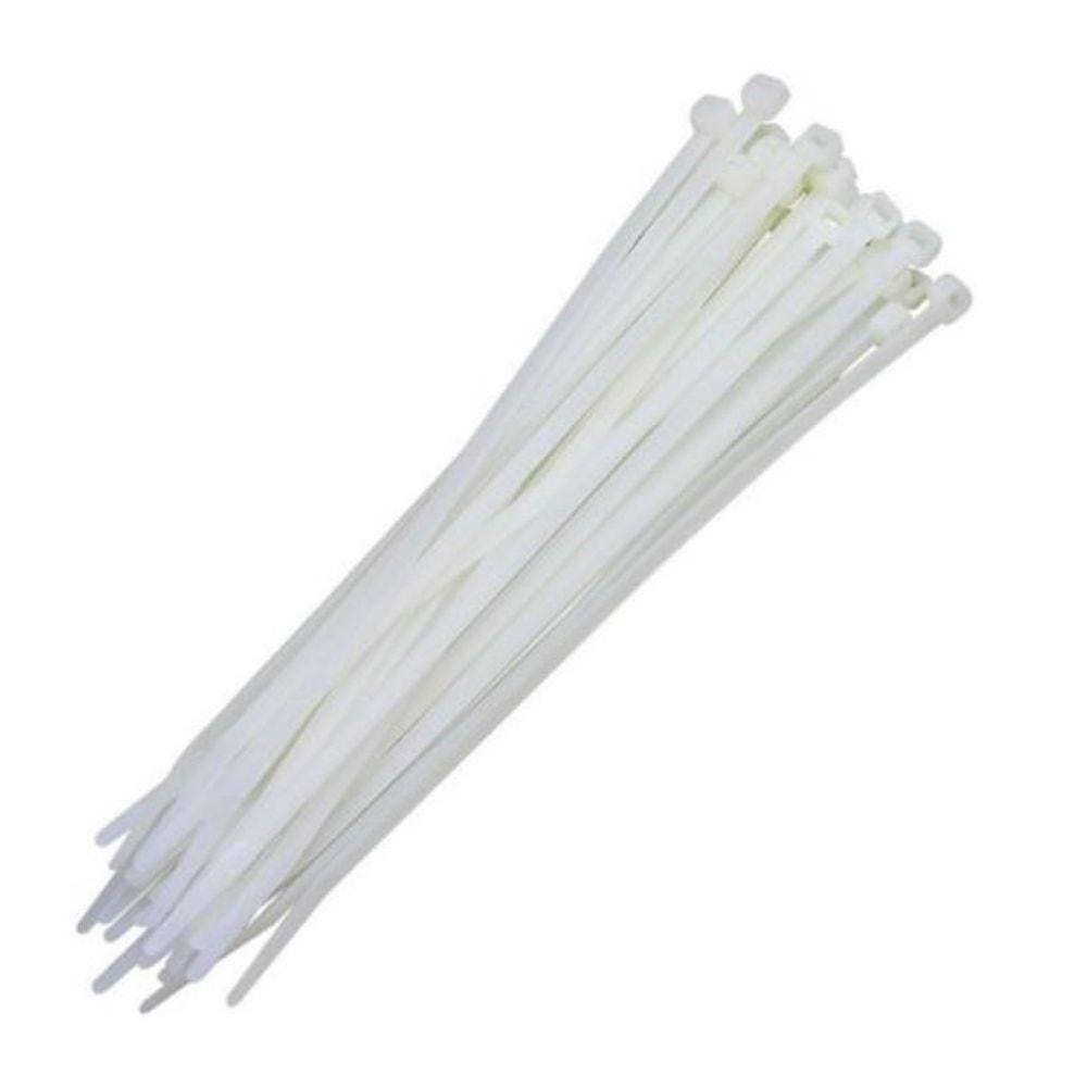 Abracadeira Nylon 2,5x10cm Branca Pct C/ 100u