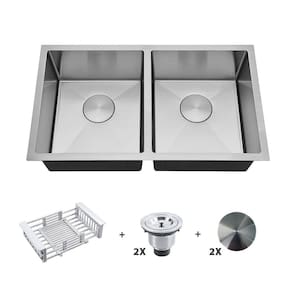 Kit Cuba Dupla Gourmet com Acessórios Solo 35x35x40  e Válvula e Escorredor e Tampa Arell