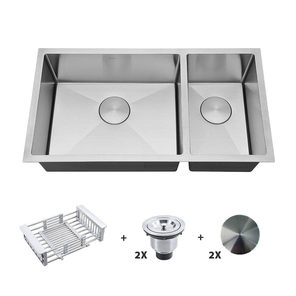 Kit Cuba Dupla Gourmet com Acessórios Solo 50x25x40 e Válvulas e Escorredor e Tampas Decorativas Arell