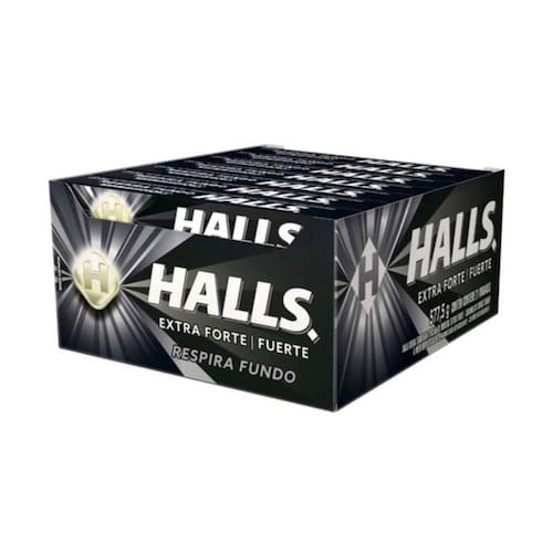 Halls Preto Extra Forte Preto Caixa C/ 21 unids