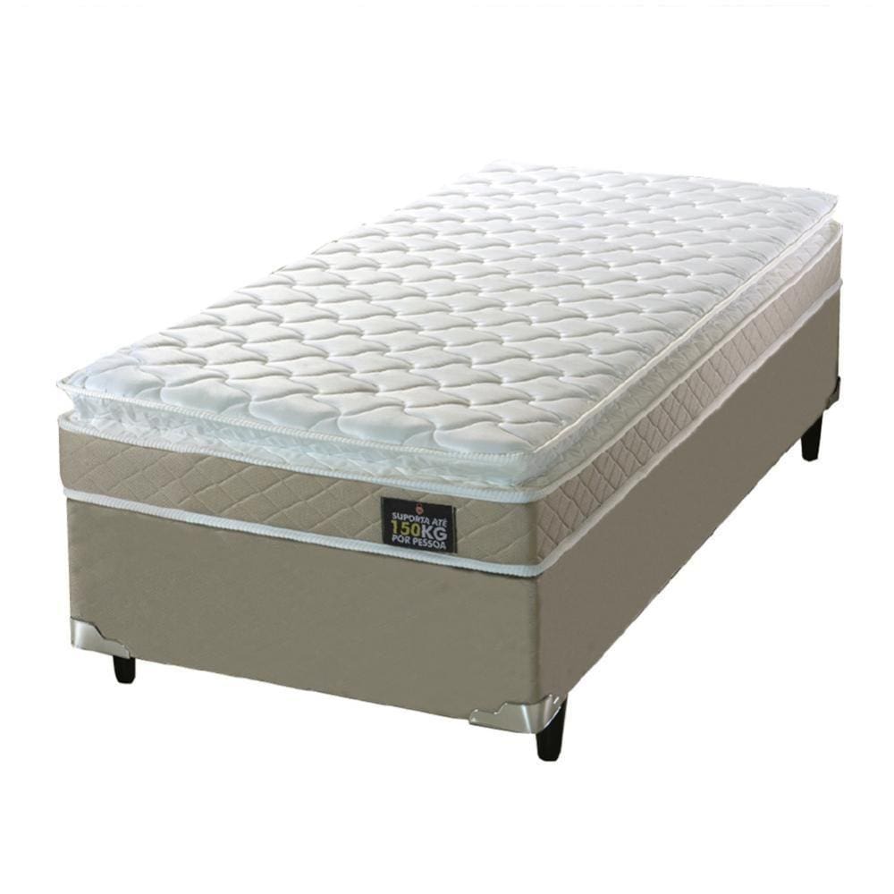 Cama Box Solteiro Colchão D45 C/Pillow Top Hellen Strong