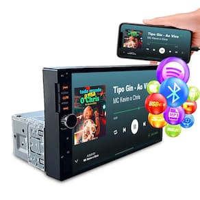Central Multimídia Mp5 Player First Option 7 Pol 1 Din 2 Din