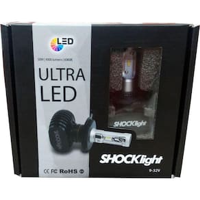 Kit Lâmpada Farol De Led Ultra Led H7 Shocklight 8000 Lumens