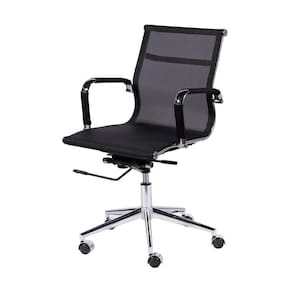Cadeira De Escritorio Eames Esteirinha Baixa Tela Preta