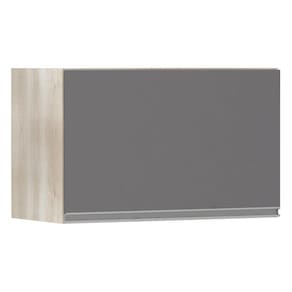 Armário Basculante 60cm 1 Porta Lis Legno Crema C/Cinza Pu