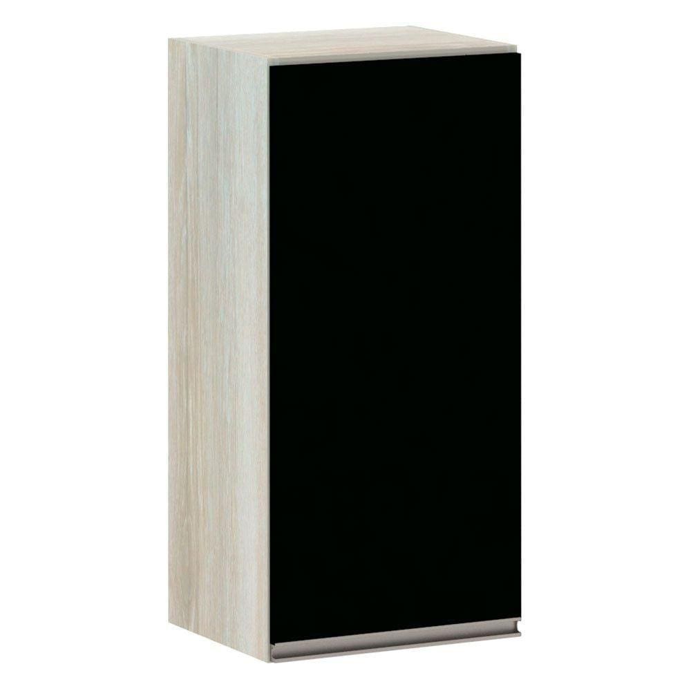 Armário Luciane 35cm 1 Porta Luci Legno Crema C/Preto