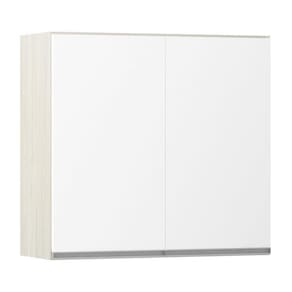 Armário Luciane 80cm 2 Portas Lis Legno Crema C/Branco