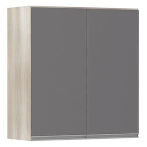 Armário Luciane 70cm 2 Portas Lis Legno Crema C/Cinza Puro