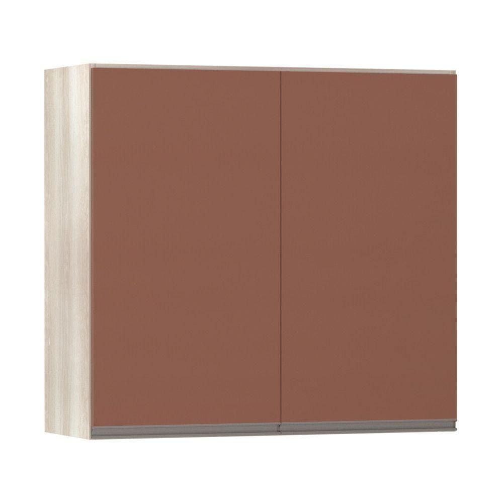 Armário Luciane 80cm 2 Portas Luci Legno Crema C/Gaia