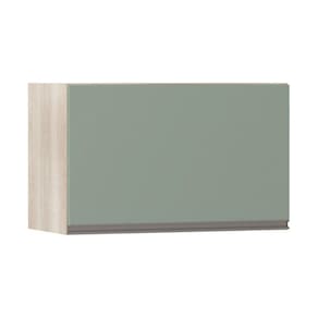 Armário Basculante 60cm 1 Porta Luci Legno Crema C/Verde