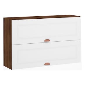 Armário P/Cozinha Basculante Duplo 120cm 2 Portas Nogueira