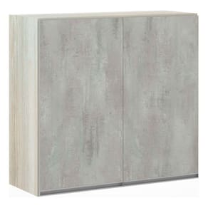 Armário Luciane 80cm 2 Portas Lis Legno Crema C/Concreto