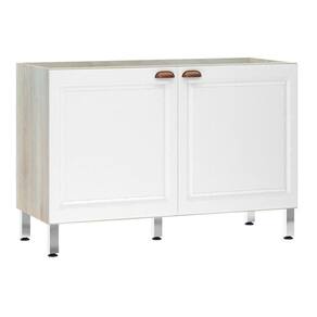 Balcão De Pia S/ Tampo 120cm 2 Portas Agatha Legno Crema