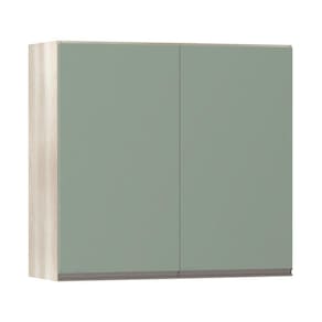 Armário Luciane 80cm 2 Portas Luci Legno Crema C/Verde