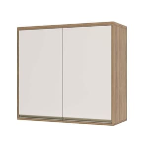 Armário Aéreo 80cm 2 Portas 1 Prateleira Mel Vanilla