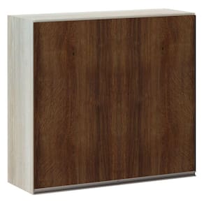 Armário Luciane 80cm 2 Portas Luci Legno Crema C/Nogueira