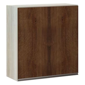 Armário Luciane 70cm 2 Portas Luci Legno Crema C/Nogueira