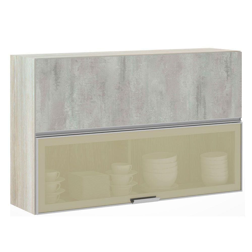 Armario Basculante Misto 120cm 2 Porta Lis Legno Crema