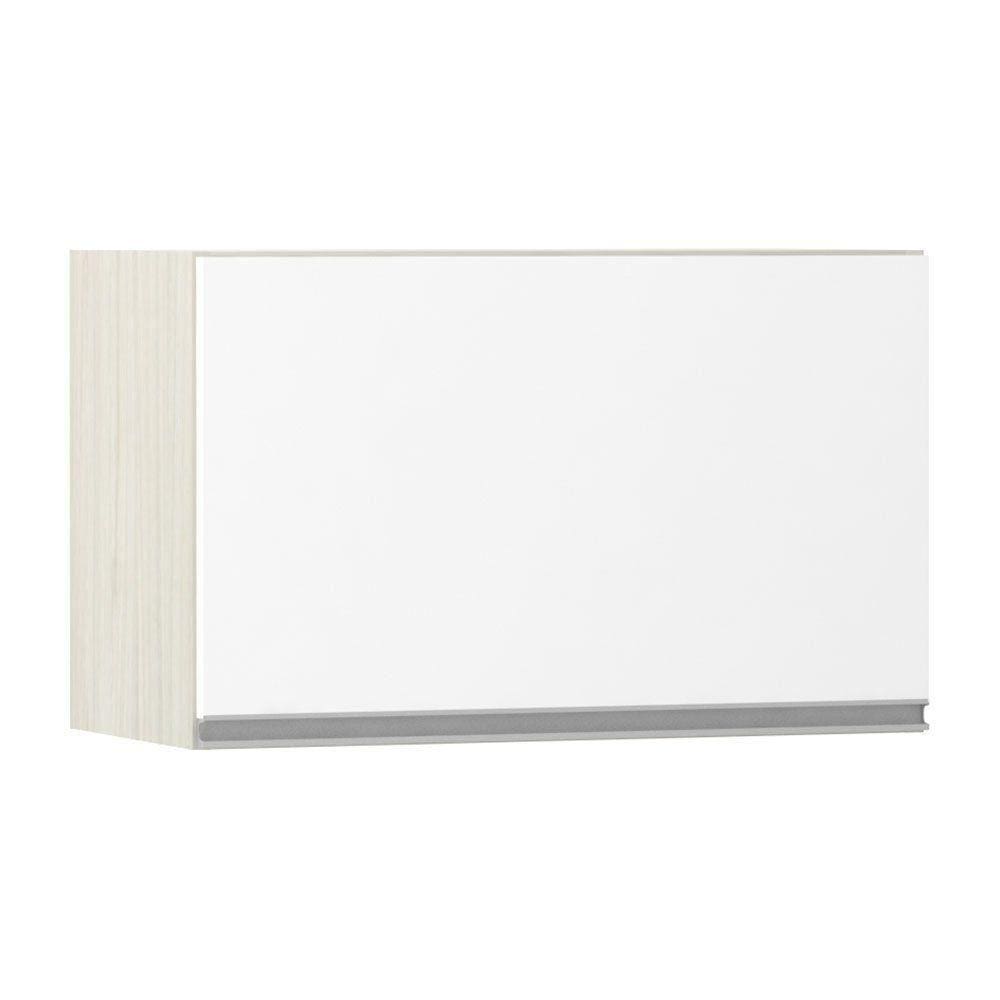 Armário Basculante 60cm 1 Porta Lis Legno Crema C/Branco