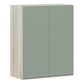 Armário Para Cozinha 60cm 2 Portas Lis Legno Crema C/Verde