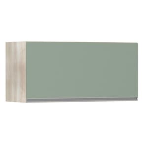 Armário Basculante 80cm 1 Porta Lis Legno Crema C/Verde
