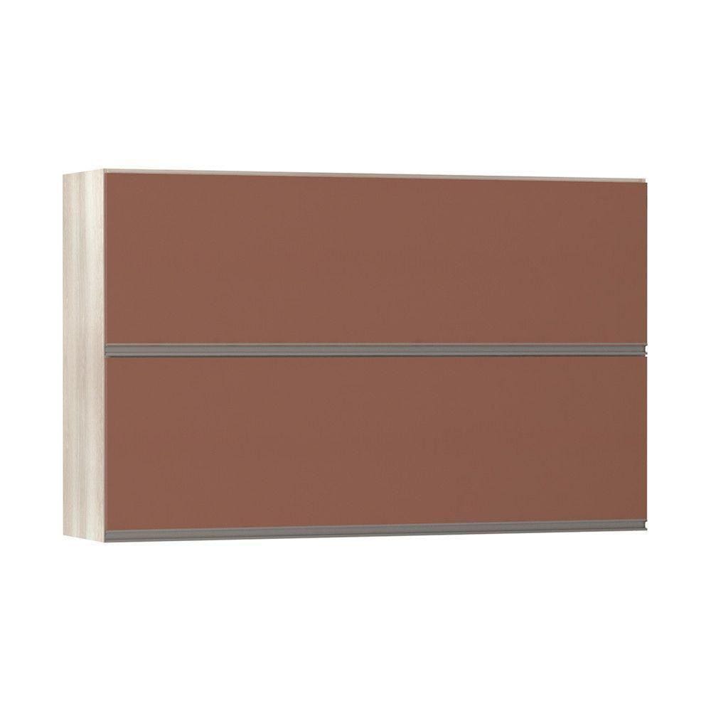 Armário Basculante Duplo 120cm 2 Portas Legno Crema C/Gaia