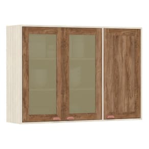 Armário Aéreo De Cozinha 120cm 1 Porta 2 Portas C/Vidro