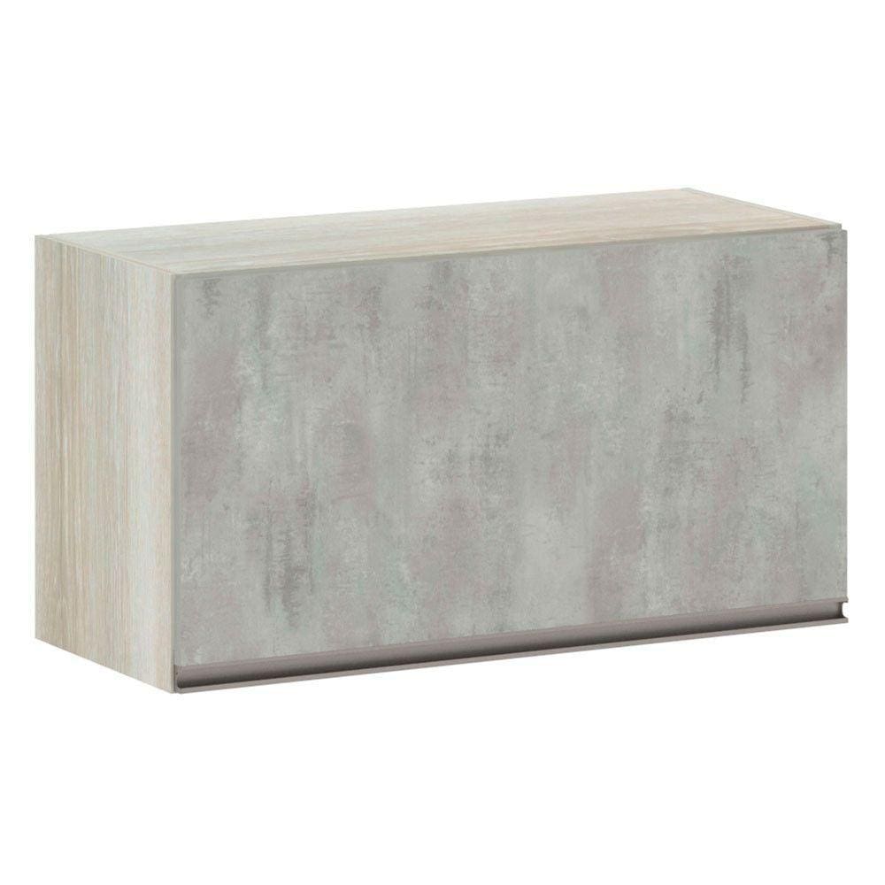 Armário Basculante 70cm 1 Porta Legno Crema C/Concreto
