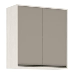 Armário Aéreo De Cozinha 80cm 2 Portas 2 Prateleiras Linea
