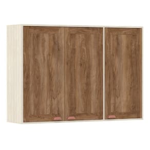 Armário Aéreo De Cozinha 120 Cm 3 Portas 5 Prateleiras