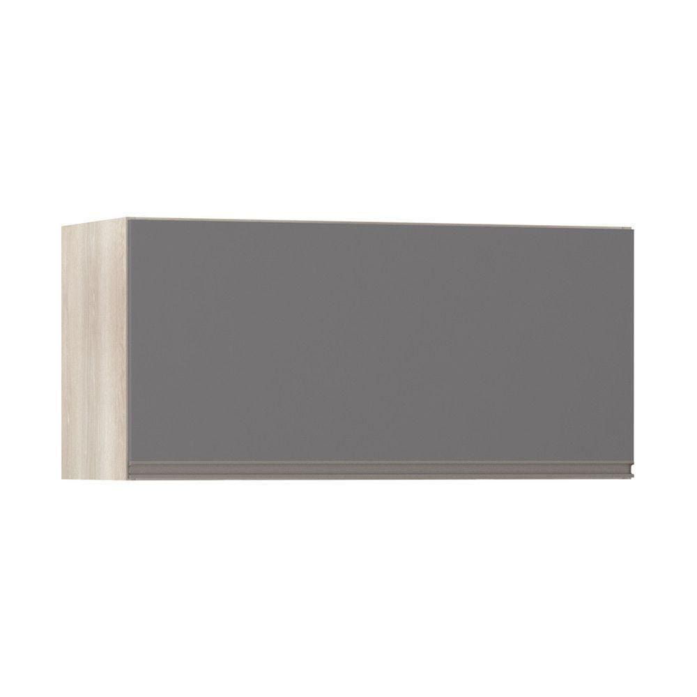 Armário Basculante 80cm 1 Porta Legno Crema C/Cinza Puro