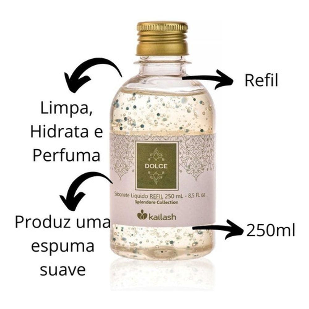 Refil Sabonete Líquido P/ Lavabo Dolce Kailash 250ml