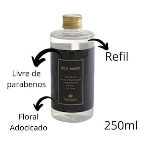 Refil Aromatizador Difusor De Varetas Goji Berry 250ml