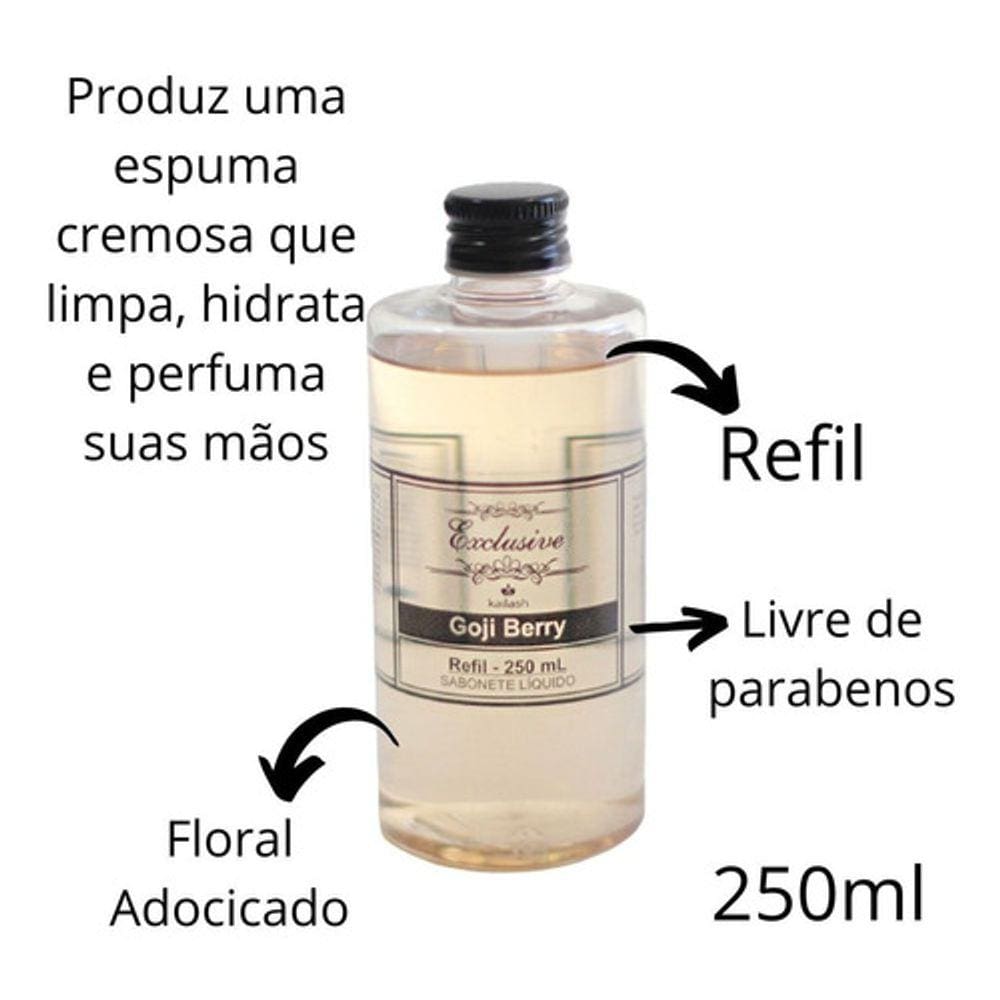 Refil Sabonete Líquido P/ Lavabo Goji Berry Kailash 250ml