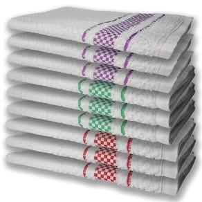 9 Panos De Prato Atoalhado Felpudo Verde Vermelho e Roxo