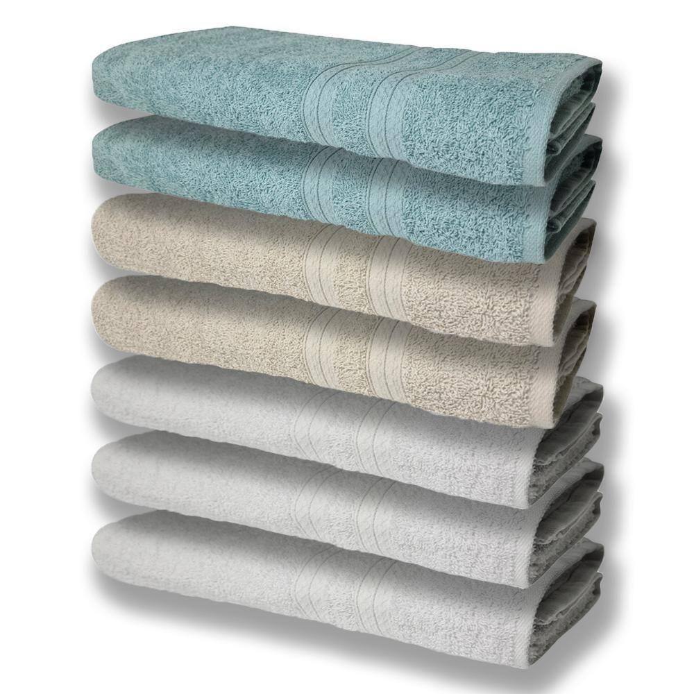7 Toalhas Grande E Grossa 3 Branco 2 Bege 2 Verde