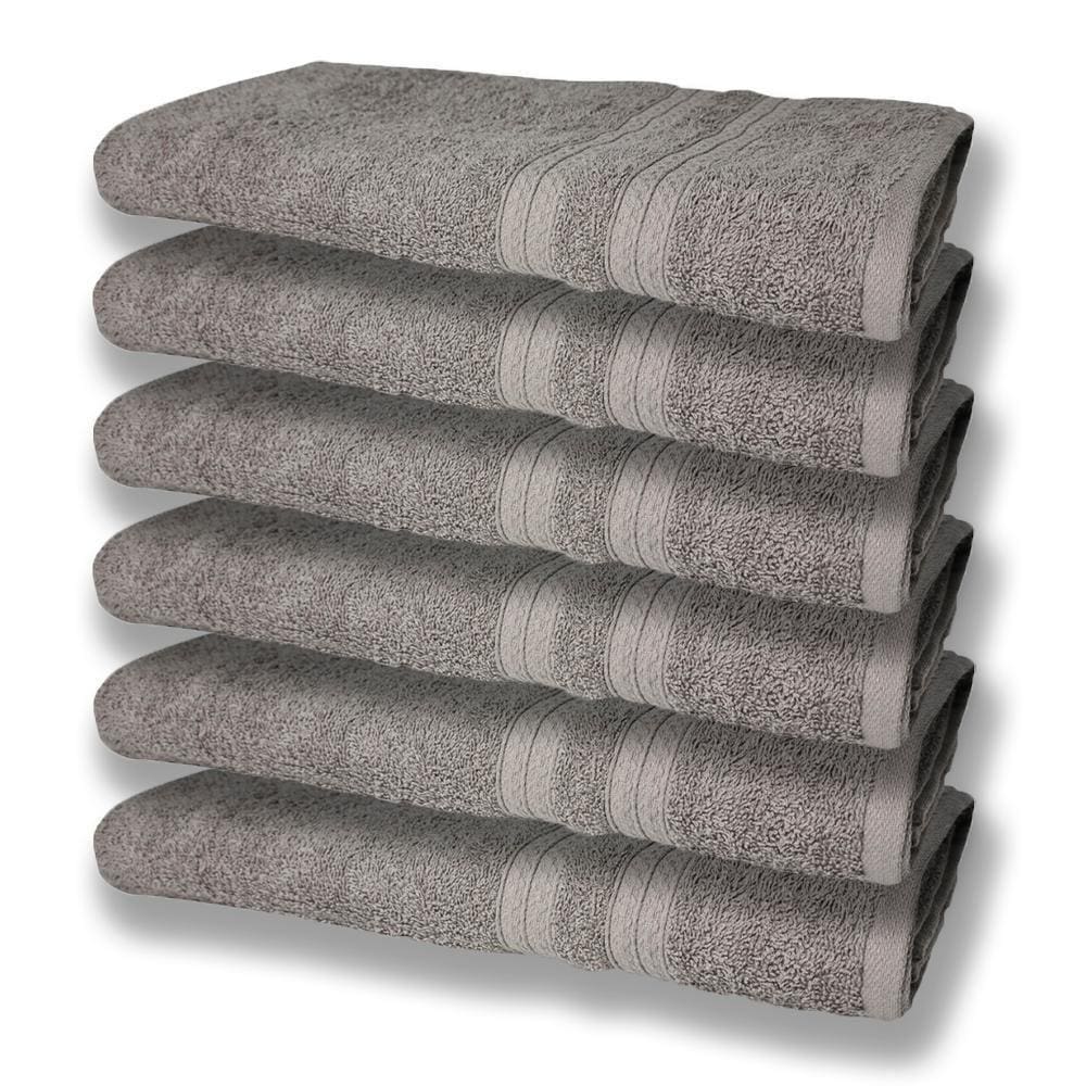 6 Toalhas Grande E Grossa Cinza