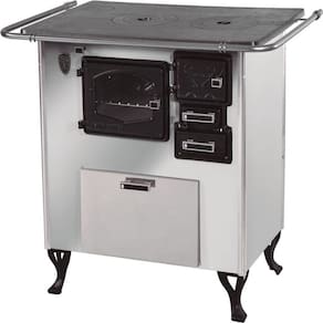 Fogão A Lenha C Forninho  C Caixa Esq. Inox Fornos Pinhal N2