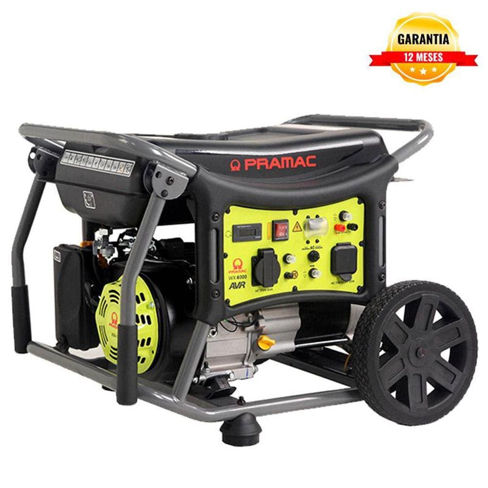 Gerador Gasolina 4kva Digital Com Avr 4t Wx4000 Mono Bivolt Com Rodas PR322MXI003I PRAMAC