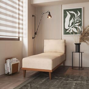 Chaise Boreal Base em Madeira CabeCasa MadeiraMadeira Bege