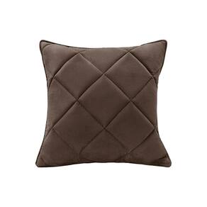 Almofada Decorativa Nina Matelassê 48X48 Veludo Marrom
