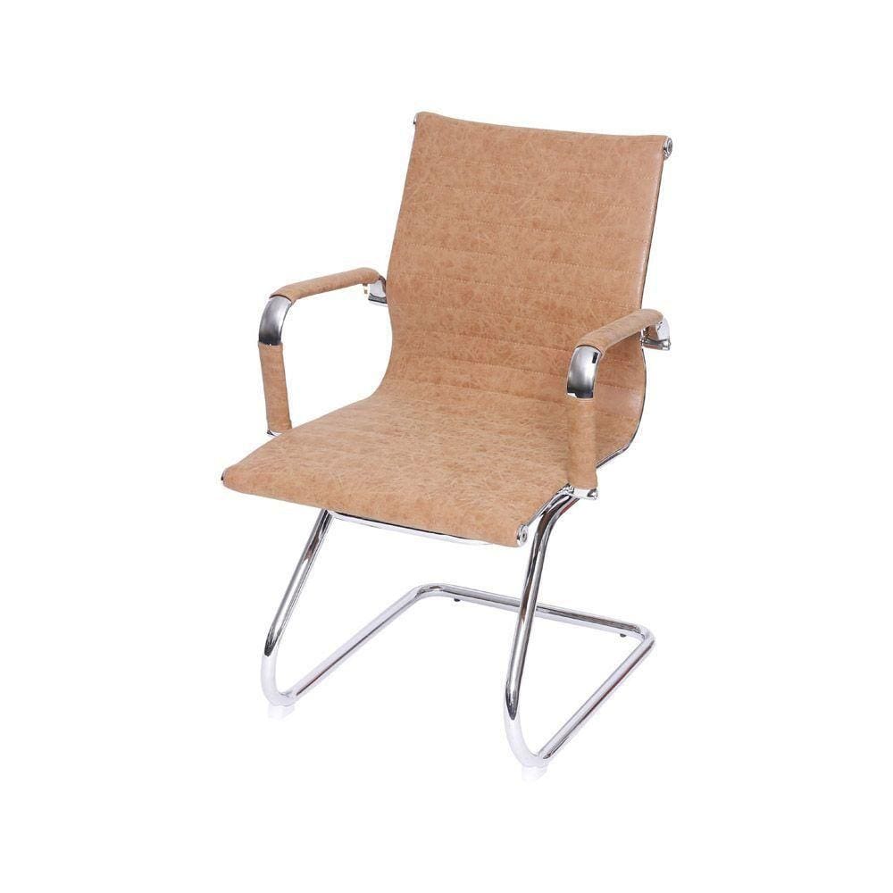 Cadeira De Escritório Eames Fixa - Caramelo Retro