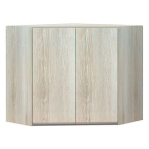 Armário Canto Diagonal Luciane 2 Portas Luci Legno Crema
