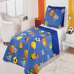 Cobre Leito Infantil Futebol Enxovais Aquarela 2 Peças