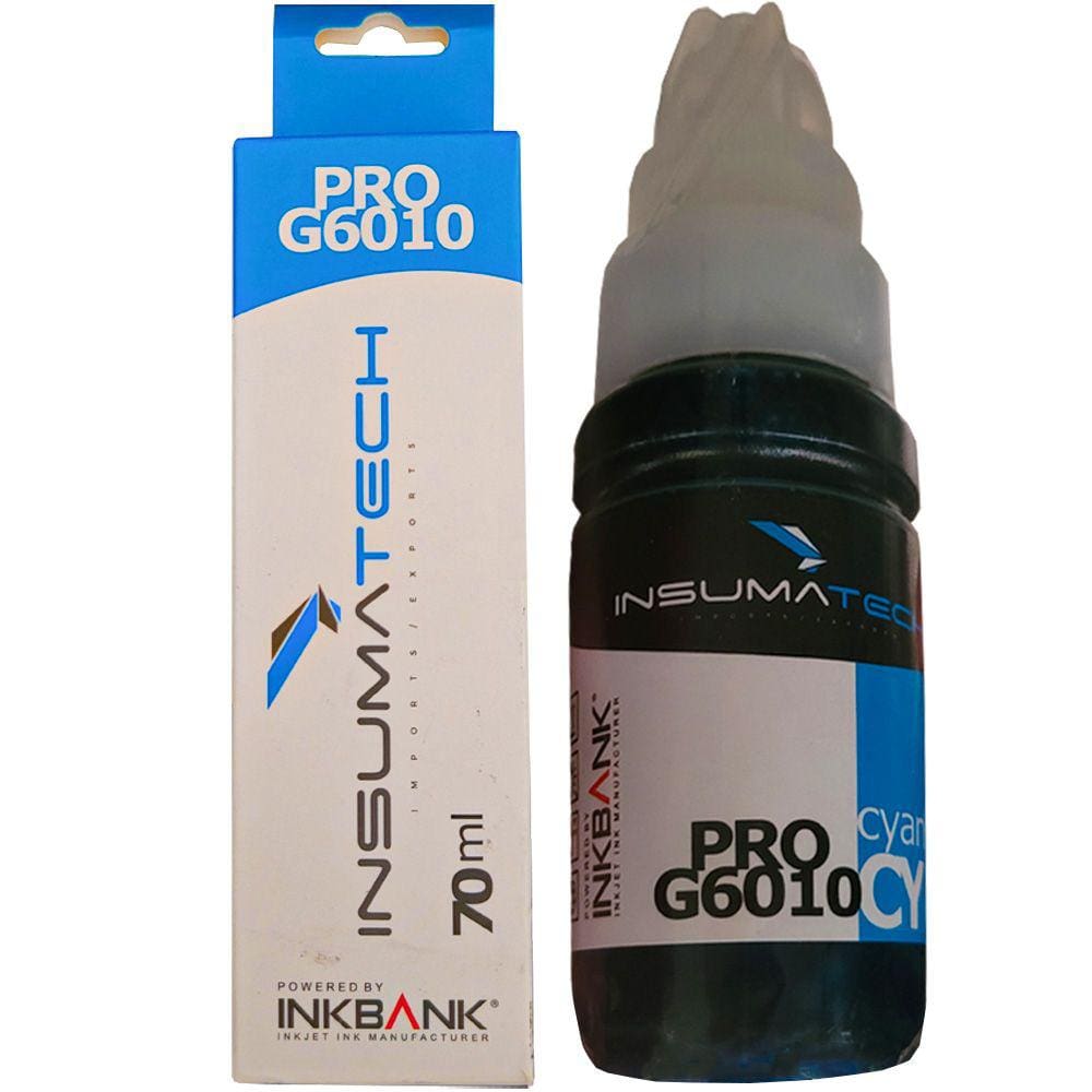 Refil de Tinta Compatível com Canon Insumatech Pro G6010 Corante Azul  70 ml