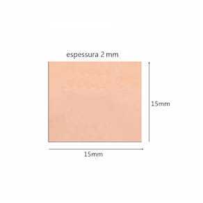 Chapa De Cobre - Dissipador Calor Chipset Gpu -15mm x 15mm x 2mm - UNIDADE