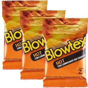 Kit 3 Pacotes Preservativo Blowtex Hot C/ 3 Unidades Cada