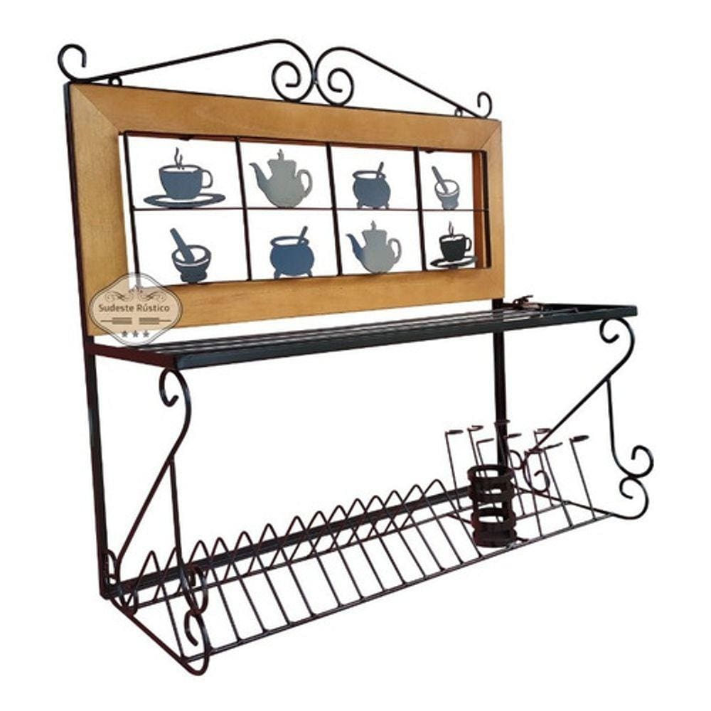 Suporte Artesanal Paneleiro Artesanal Panelinha 80cm Sudeste Rústico