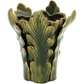 HOME&CO CHERRIE VASO 22x18x18cm CERÂMICA VERDE