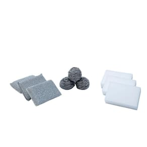 Kit esponjas aço inox, poliéster e melamina 9 peças Simplo